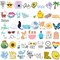 Wrapables Waterproof Vinyl Stickers for Water Bottles, Laptop, Phones, Skateboards, Decals for Teens, 100pcs